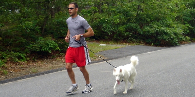 Running with dog